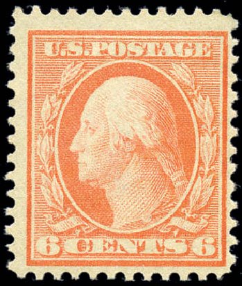 US Stamp Price Scott # 362: 1909 6c Washington Bluish Paper. Matthew Bennett International, Sep 2010, Sale 331, Lot 702