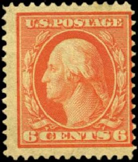 Costs of US Stamp Scott Catalogue # 362: 6c 1909 Washington Bluish Paper. Harmer-Schau Auction Galleries, Feb 2012, Sale 92, Lot 1113