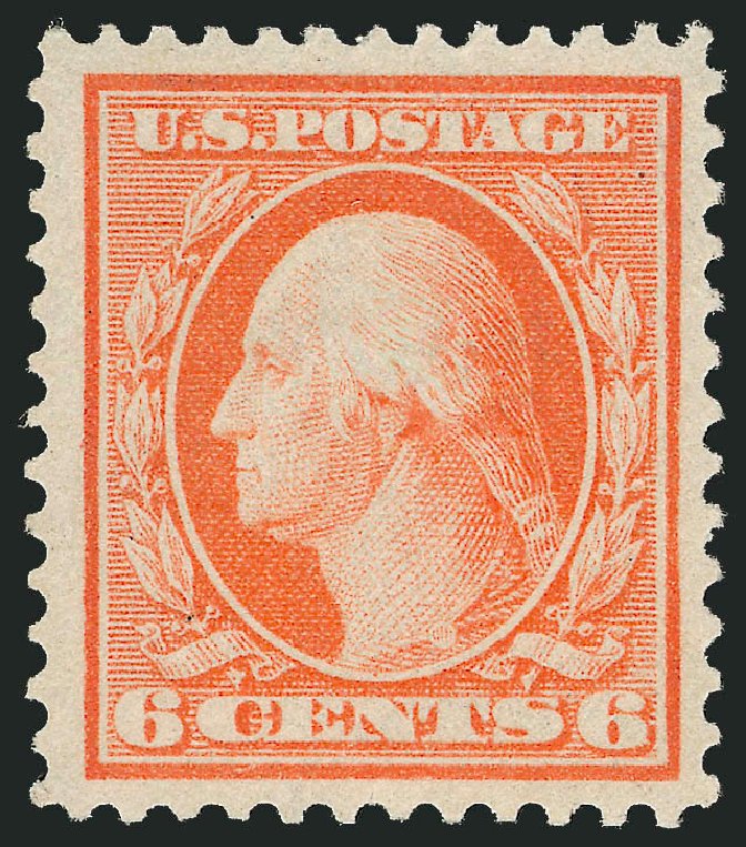 Cost of US Stamps Scott Cat. 362: 6c 1909 Washington Bluish Paper. Robert Siegel Auction Galleries, Mar 2014, Sale 1067, Lot 1443