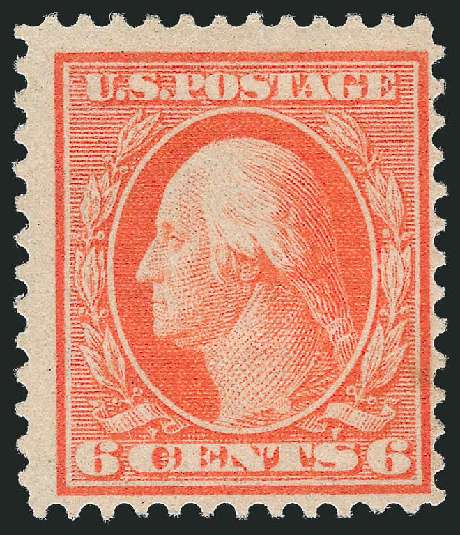 US Stamps Values Scott Catalogue #362 - 1909 6c Washington Bluish Paper. Robert Siegel Auction Galleries, Nov 2013, Sale 1061, Lot 3866