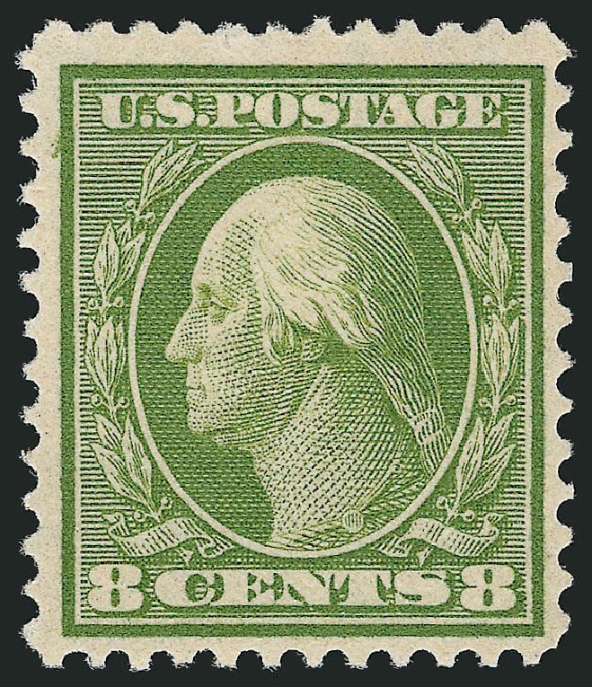 US Stamp Values Scott #363 - 8c 1909 Washington Bluish Paper. Robert Siegel Auction Galleries, Oct 2008, Sale 963, Lot 956