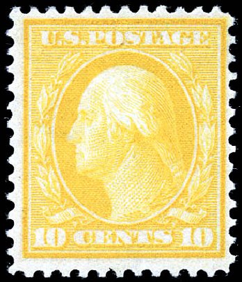 US Stamps Price Scott Catalogue # 364: 10c 1909 Washington Bluish Paper. Matthew Bennett International, Sep 2011, Sale 338, Lot 1927