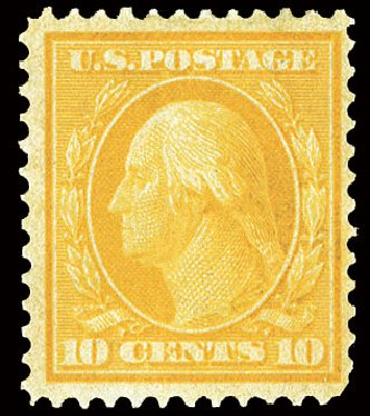 Prices of US Stamps Scott Catalogue #364: 1909 10c Washington Bluish Paper. Cherrystone Auctions, Sep 2010, Sale 201009, Lot 97