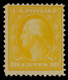 US Stamp Price Scott #364: 10c 1909 Washington Bluish Paper. Daniel Kelleher Auctions, Aug 2012, Sale 631, Lot 1127