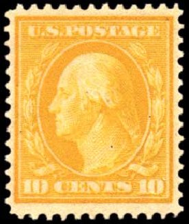 Price of US Stamps Scott Cat. # 364: 1909 10c Washington Bluish Paper. Harmer-Schau Auction Galleries, Oct 2010, Sale 87, Lot 279