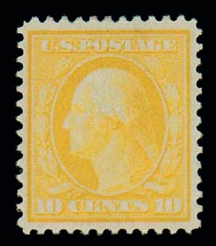Value of US Stamp Scott Cat. 364: 10c 1909 Washington Bluish Paper. Matthew Bennett International, Dec 2007, Sale 324, Lot 1191