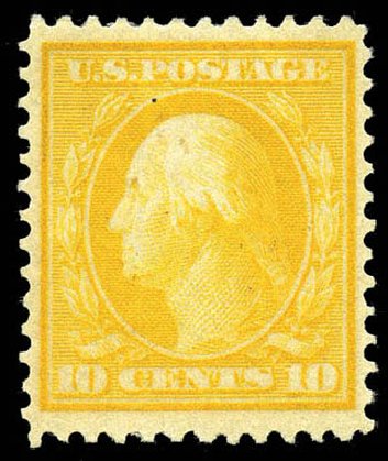 Price of US Stamps Scott #364: 10c 1909 Washington Bluish Paper. Matthew Bennett International, Mar 2011, Sale 337, Lot 2841