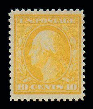 Value of US Stamps Scott Cat. 364 - 1909 10c Washington Bluish Paper. Matthew Bennett International, Jun 2007, Sale 319, Lot 1384