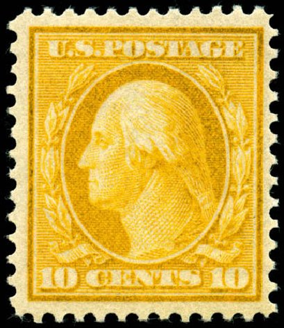 Value of US Stamp Scott Catalogue # 364 - 10c 1909 Washington Bluish Paper. Matthew Bennett International, Jun 2008, Sale 328, Lot 894