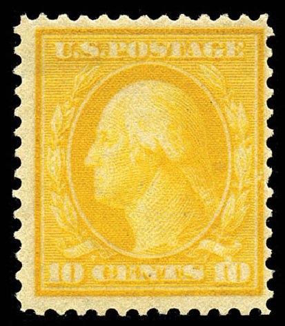 Costs of US Stamp Scott Cat. #364 - 10c 1909 Washington Bluish Paper. Matthew Bennett International, Mar 2012, Sale 344, Lot 4524