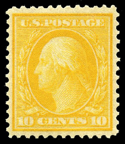 US Stamps Price Scott Catalog #364 - 10c 1909 Washington Bluish Paper. Matthew Bennett International, May 2014, Sale 350, Lot 514