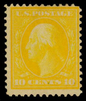 US Stamp Value Scott Cat. # 364: 1909 10c Washington Bluish Paper. Daniel Kelleher Auctions, Sep 2013, Sale 639, Lot 434