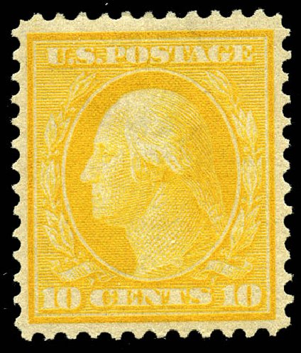 US Stamps Price Scott Catalog 364: 1909 10c Washington Bluish Paper. Matthew Bennett International, May 2014, Sale 350, Lot 515