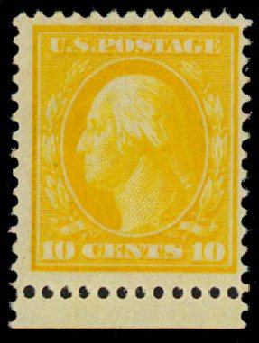 Prices of US Stamps Scott #364 - 10c 1909 Washington Bluish Paper. Daniel Kelleher Auctions, Sep 2013, Sale 639, Lot 3465