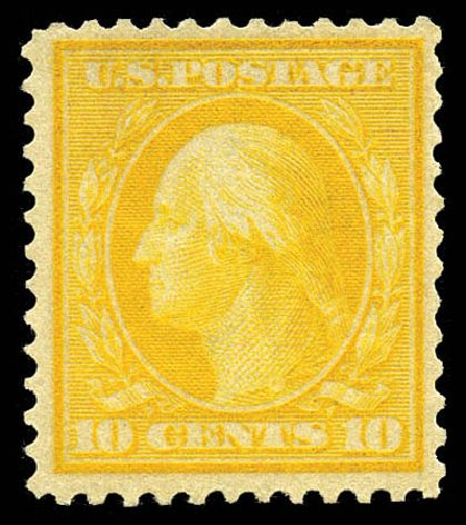 Prices of US Stamps Scott Catalogue #364 - 10c 1909 Washington Bluish Paper. Matthew Bennett International, Mar 2012, Sale 344, Lot 4523