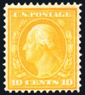 Prices of US Stamp Scott Catalogue #364: 10c 1909 Washington Bluish Paper. Harmer-Schau Auction Galleries, Aug 2011, Sale 90, Lot 1493