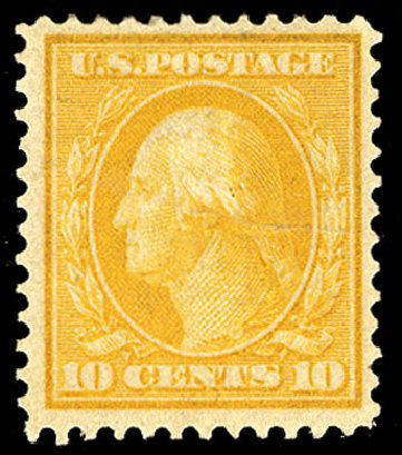 Price of US Stamps Scott Cat. #364: 1909 10c Washington Bluish Paper. Cherrystone Auctions, Nov 2009, Sale 200911, Lot 3116