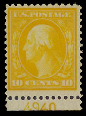 US Stamp Price Scott Catalogue #364: 1909 10c Washington Bluish Paper. Daniel Kelleher Auctions, Jun 2012, Sale 630, Lot 1776
