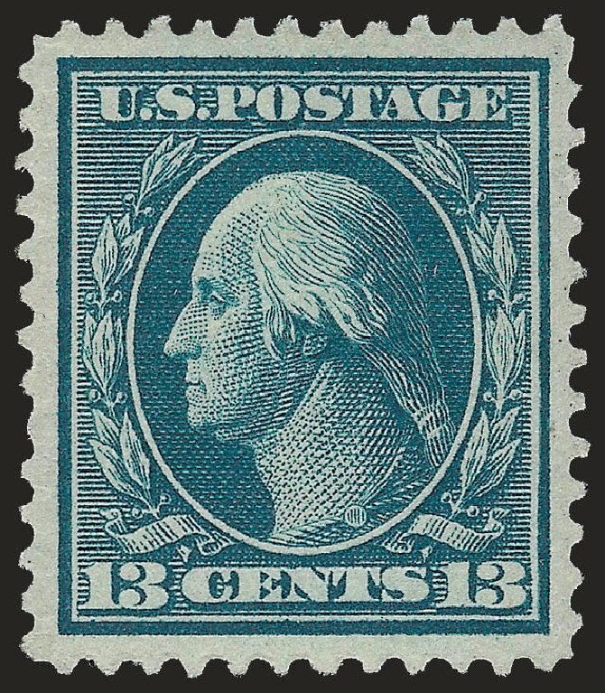 US Stamps Price Scott Catalogue #365 - 13c 1909 Washington Bluish Paper. Robert Siegel Auction Galleries, Dec 2008, Sale 967, Lot 4698