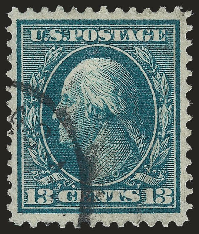 US Stamp Prices Scott Cat. 365 - 13c 1909 Washington Bluish Paper. Robert Siegel Auction Galleries, Dec 2008, Sale 967, Lot 4699