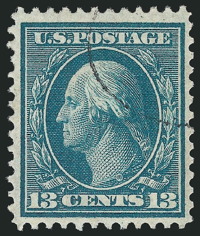 US Stamps Price Scott Catalog #365: 13c 1909 Washington Bluish Paper. Robert Siegel Auction Galleries, Jun 2011, Sale 1011, Lot 710
