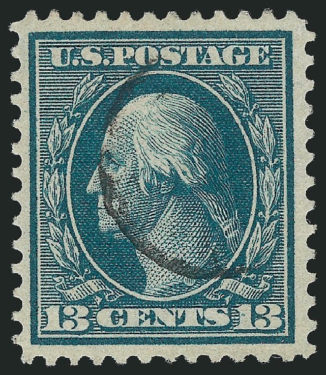 Prices of US Stamps Scott Cat. # 365: 13c 1909 Washington Bluish Paper. Robert Siegel Auction Galleries, Feb 2015, Sale 1093, Lot 170