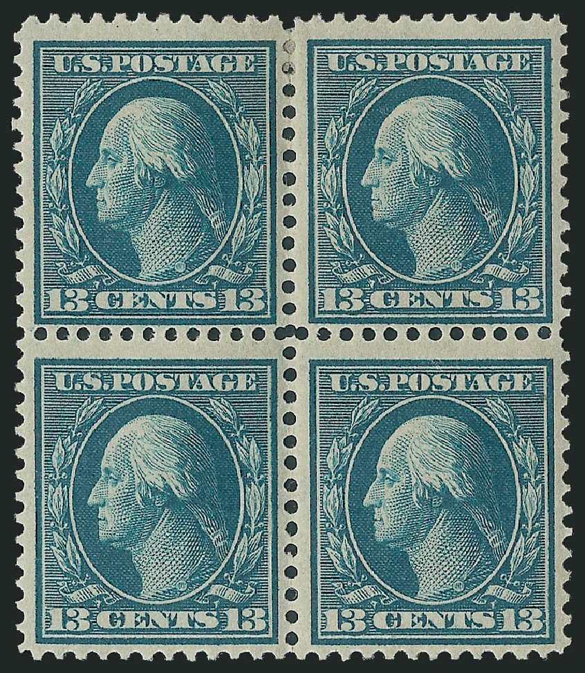 Cost of US Stamps Scott #365: 1909 13c Washington Bluish Paper. Robert Siegel Auction Galleries, Mar 2013, Sale 1040, Lot 1741