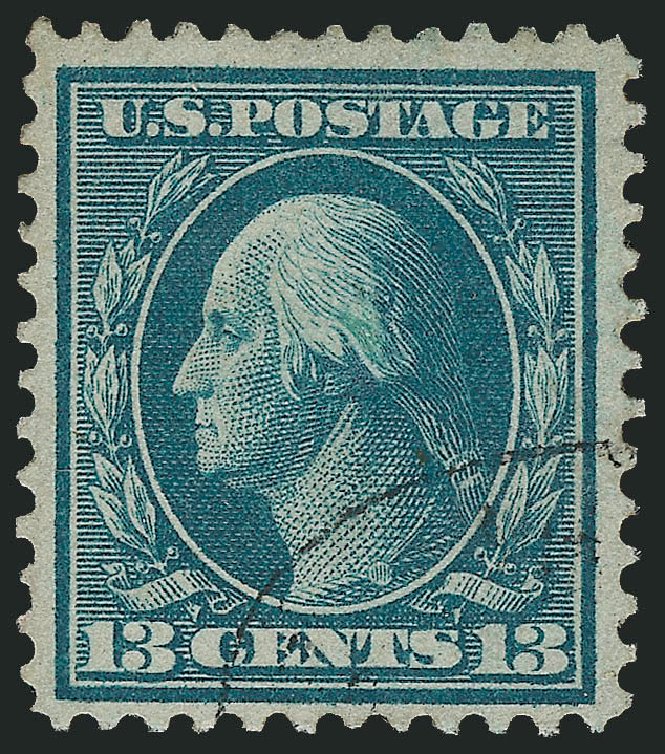 Cost of US Stamps Scott Catalogue # 365 - 1909 13c Washington Bluish Paper. Robert Siegel Auction Galleries, Dec 2009, Sale 982, Lot 5751