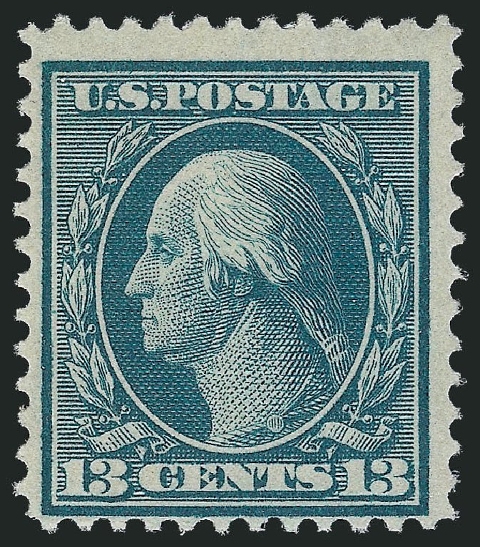 Cost of US Stamps Scott Catalogue #365 - 13c 1909 Washington Bluish Paper. Robert Siegel Auction Galleries, Oct 2010, Sale 997, Lot 5924
