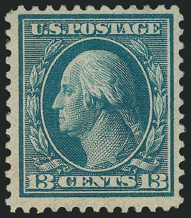 Values of US Stamp Scott Cat. 365: 1909 13c Washington Bluish Paper. Robert Siegel Auction Galleries, Dec 2013, Sale 1062, Lot 545