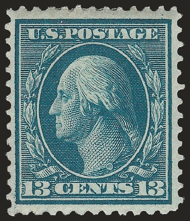 Cost of US Stamp Scott Catalogue #365: 1909 13c Washington Bluish Paper. Robert Siegel Auction Galleries, Apr 2009, Sale 972, Lot 3305