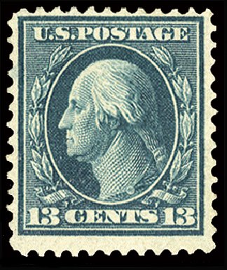 Costs of US Stamps Scott 365 - 13c 1909 Washington Bluish Paper. Cherrystone Auctions, Feb 2011, Sale 201102, Lot 93