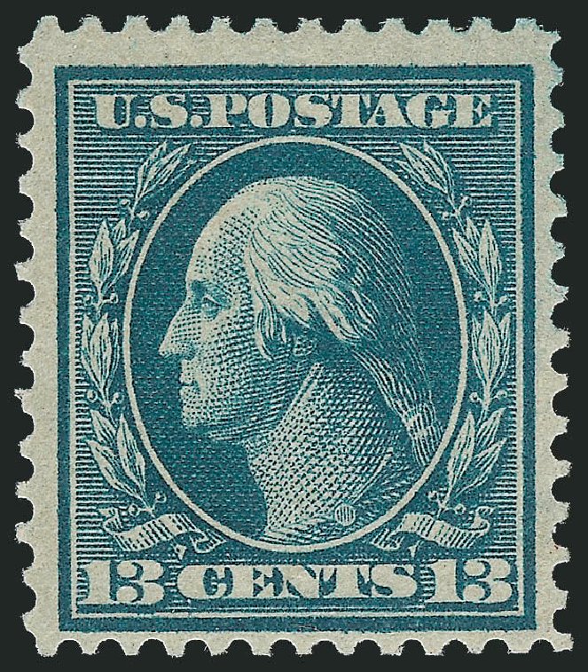 Values of US Stamps Scott Cat. 365 - 1909 13c Washington Bluish Paper. Robert Siegel Auction Galleries, Oct 2010, Sale 997, Lot 5923