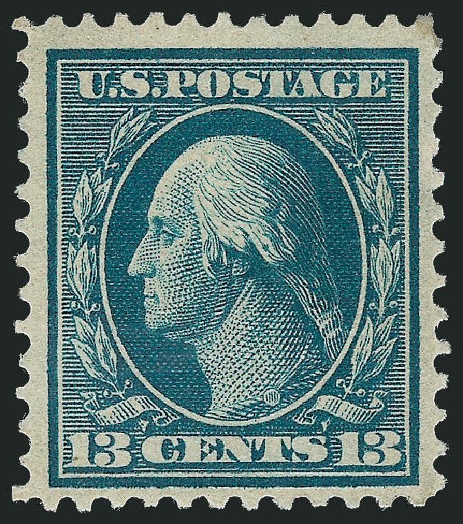 Value of US Stamps Scott Cat. #365 - 1909 13c Washington Bluish Paper. Robert Siegel Auction Galleries, Oct 2011, Sale 1014, Lot 1816