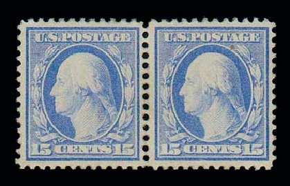 Costs of US Stamps Scott Cat. #366: 15c 1909 Washington Bluish Paper. Matthew Bennett International, Jun 2007, Sale 319, Lot 1389