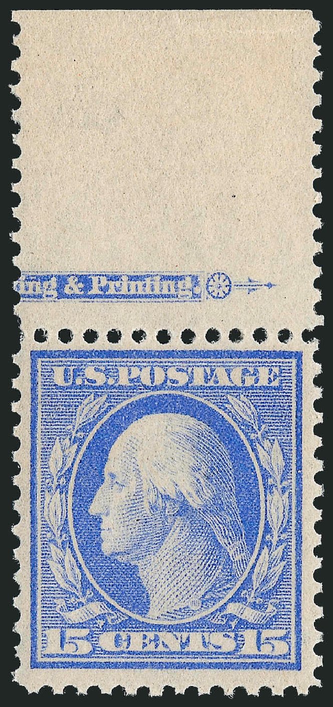 Values of US Stamp Scott Catalogue #366 - 15c 1909 Washington Bluish Paper. Robert Siegel Auction Galleries, Oct 2011, Sale 1014, Lot 1819
