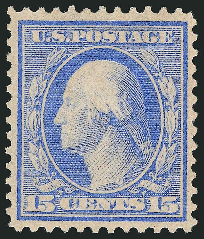 US Stamps Value Scott #366: 15c 1909 Washington Bluish Paper. Robert Siegel Auction Galleries, Dec 2014, Sale 1090, Lot 1479