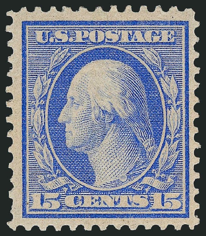 US Stamps Price Scott Cat. # 366 - 15c 1909 Washington Bluish Paper. Robert Siegel Auction Galleries, Oct 2008, Sale 963, Lot 959