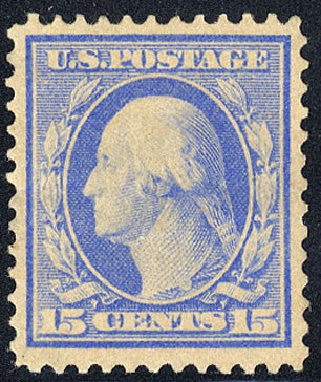 Costs of US Stamps Scott Catalog # 366: 15c 1909 Washington Bluish Paper. Cherrystone Auctions, May 2008, Sale 200805, Lot 250