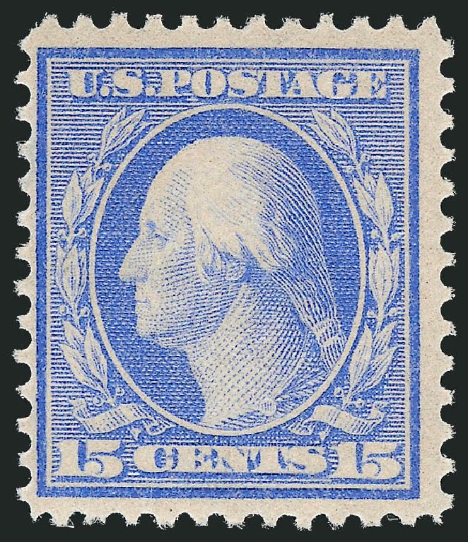Costs of US Stamps Scott 366 - 15c 1909 Washington Bluish Paper. Robert Siegel Auction Galleries, Nov 2013, Sale 1061, Lot 3870