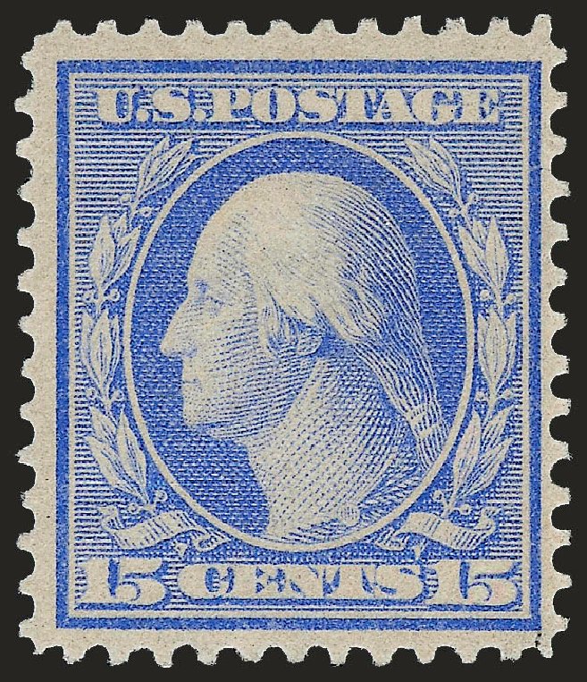 US Stamp Price Scott Catalog #366 - 1909 15c Washington Bluish Paper. Robert Siegel Auction Galleries, Dec 2008, Sale 967, Lot 4700