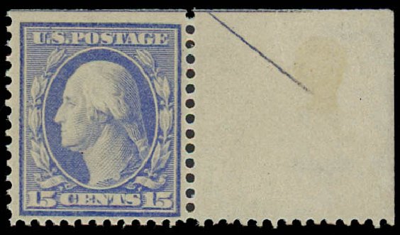 Prices of US Stamps Scott Catalog #366: 15c 1909 Washington Bluish Paper. Daniel Kelleher Auctions, Jul 2011, Sale 625, Lot 944