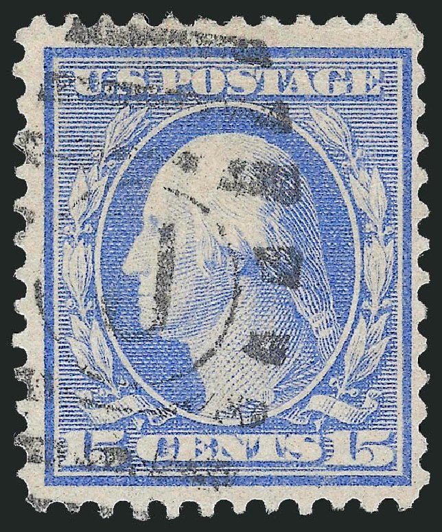 Cost of US Stamps Scott # 366: 15c 1909 Washington Bluish Paper. Robert Siegel Auction Galleries, Sep 2012, Sale 1028, Lot 344