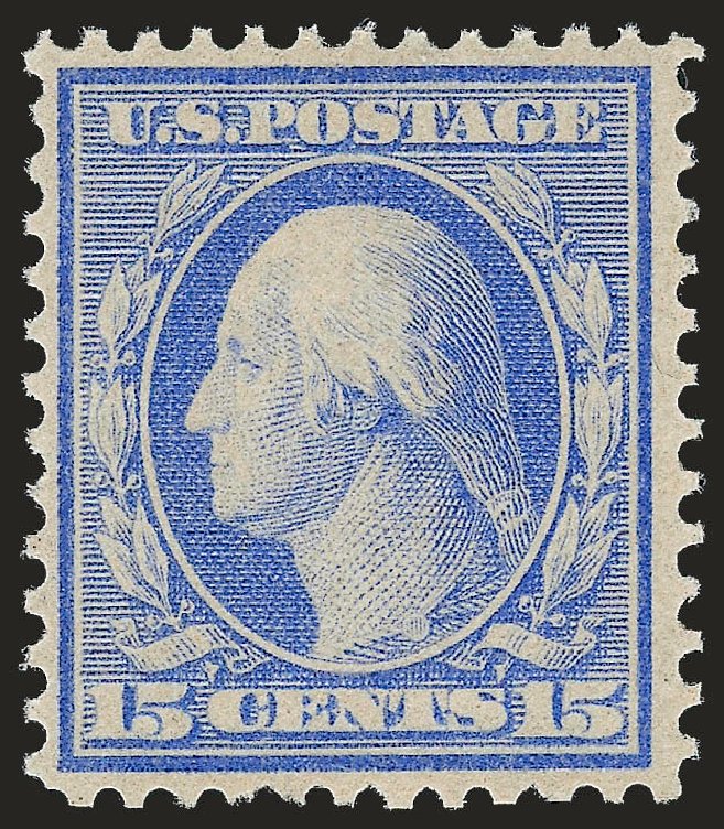 Cost of US Stamps Scott Catalog # 366 - 1909 15c Washington Bluish Paper. Robert Siegel Auction Galleries, Sep 2009, Sale 976, Lot 1954