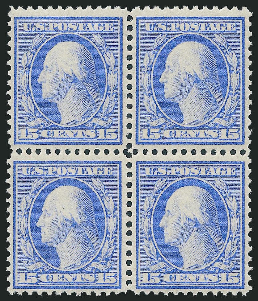 US Stamp Value Scott Catalogue 366: 1909 15c Washington Bluish Paper. Robert Siegel Auction Galleries, Jun 2011, Sale 1010, Lot 105