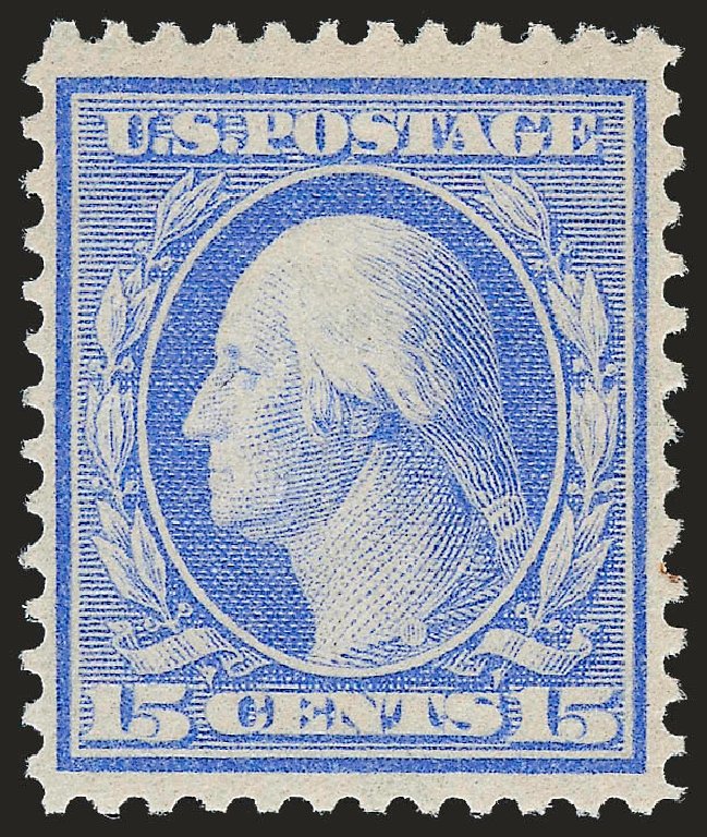 Values of US Stamp Scott Cat. #366 - 1909 15c Washington Bluish Paper. Robert Siegel Auction Galleries, Sep 2009, Sale 976, Lot 1955