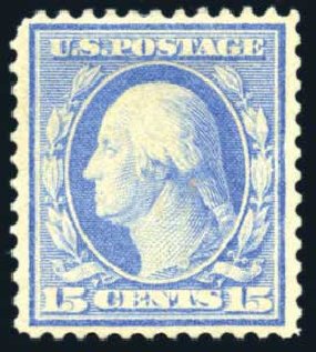 Price of US Stamp Scott Catalog # 366 - 15c 1909 Washington Bluish Paper. Harmer-Schau Auction Galleries, Jun 2008, Sale 78, Lot 1543