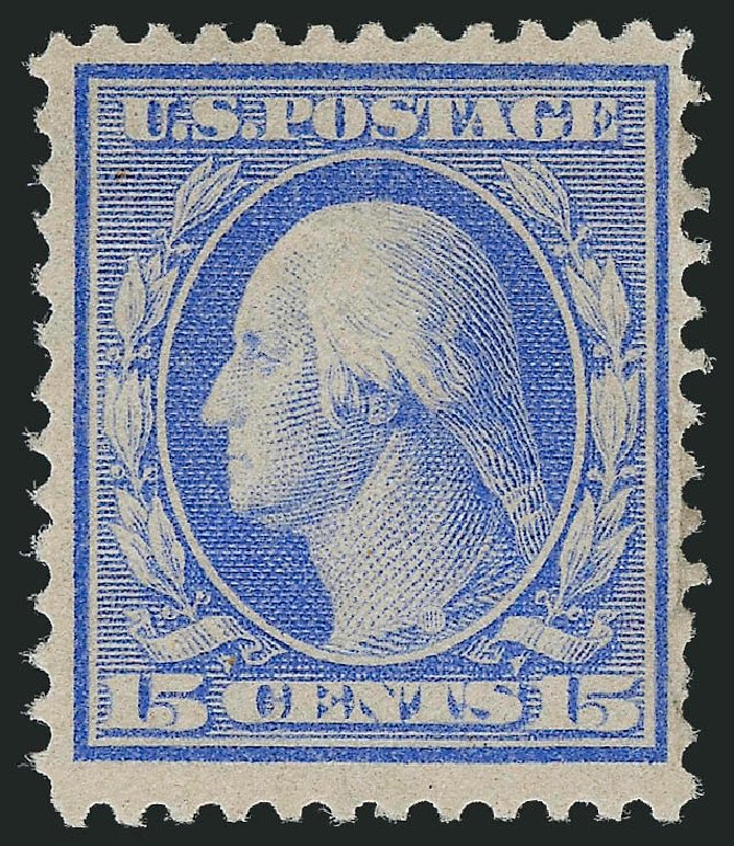 Costs of US Stamps Scott Catalogue #366: 1909 15c Washington Bluish Paper. Robert Siegel Auction Galleries, Sep 2009, Sale 976, Lot 1956