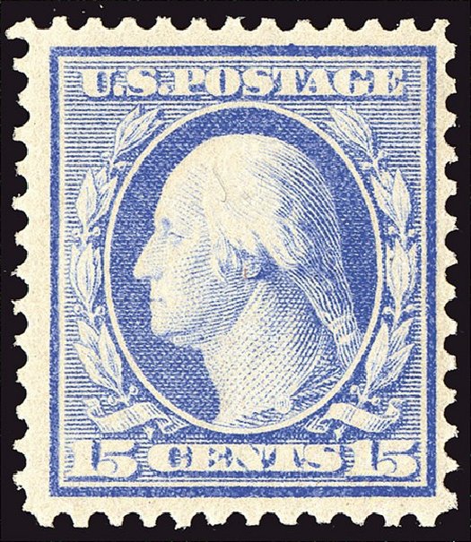 Prices of US Stamps Scott #366 - 15c 1909 Washington Bluish Paper. Spink Shreves Galleries, Jan 2014, Sale 146, Lot 376