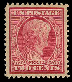 Price of US Stamps Scott Cat. # 367: 1909 2c Lincoln. Daniel Kelleher Auctions, Aug 2012, Sale 631, Lot 1130